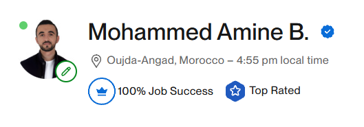 Med Amine - Upwork Developer from Morocco