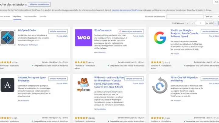 Forfait maintenance WordPress